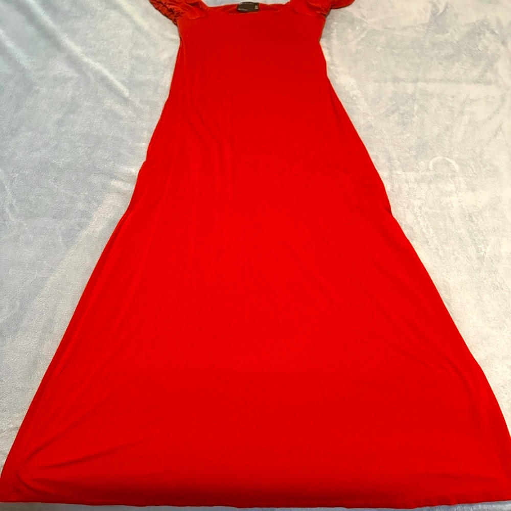 Elegant Rust Red Maxi Dress